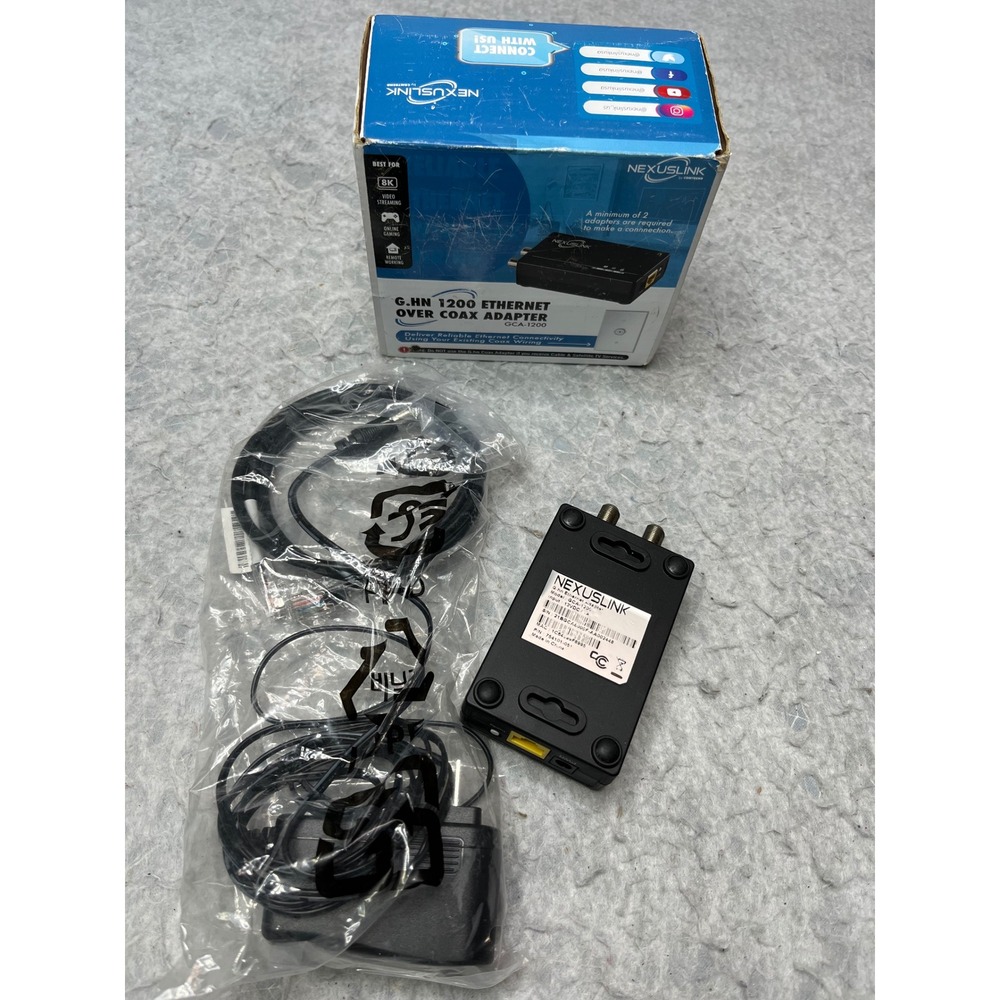 NexusLink GCA-1200 G.hn 1200 Ethernet‎ Over Coax Adapter Black MoCA Alternative